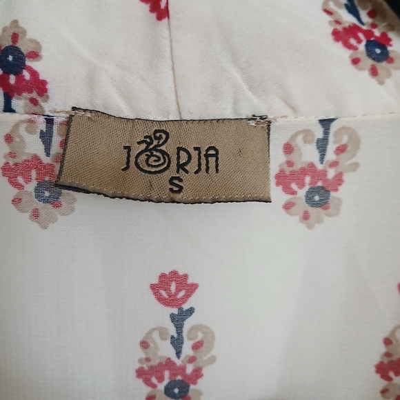 Jorja  Oriental Floral Paisley Open Front Long Sleeve Sheer Kimono Size S - Picture 5 of 7